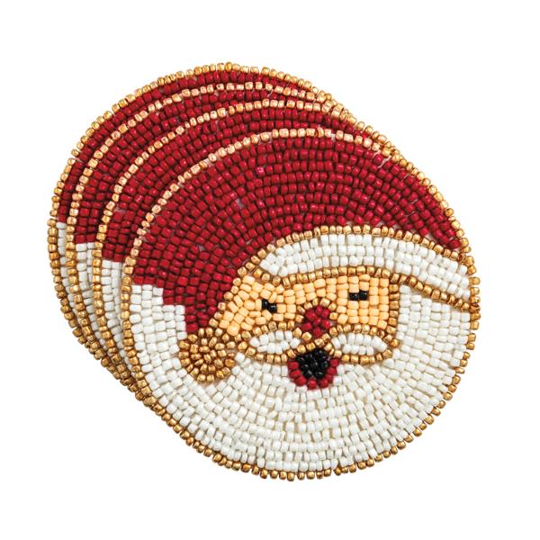 Santa Xmas Beaded Coaster