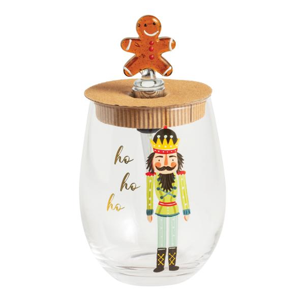 Stitching Around Tree Wine Glass