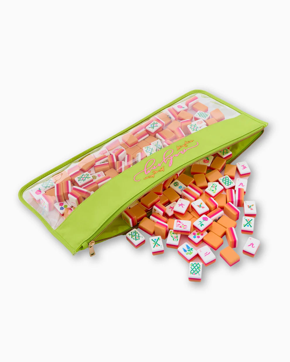 Yellow Script Zippered Bag - Thumbnail 3