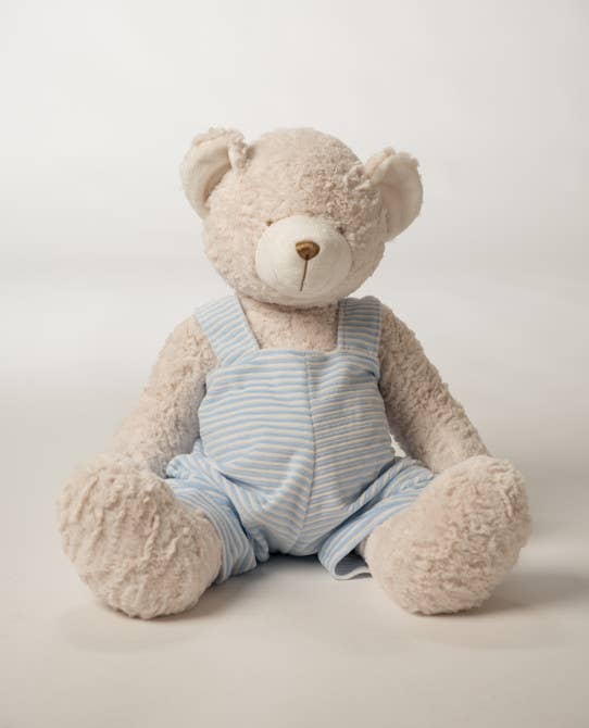 18" Teddy Bear Stuffed Animal Benny in Blue Overall