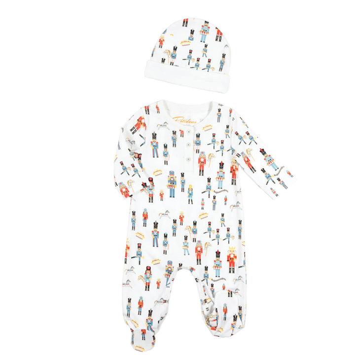 "Nutcracker and Toy Soldiers" baby onesie Pima cotton