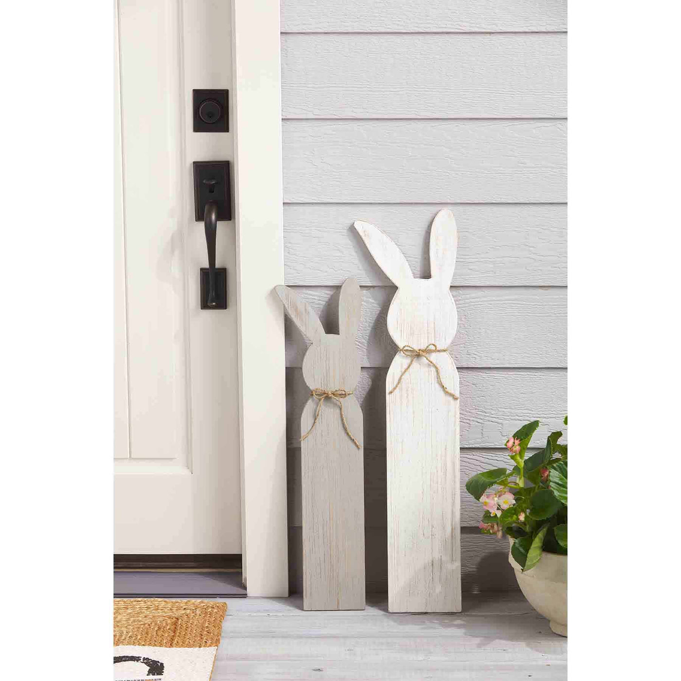 LG BUNNY WOOD PLANK DECOR