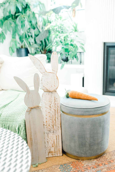 LG BUNNY WOOD PLANK DECOR