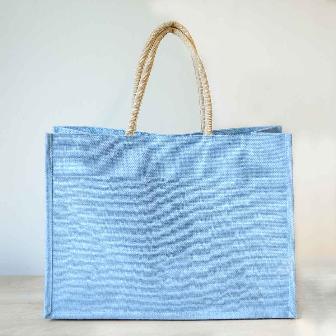 Jute Pocket Tote Palace Blue by The Royal Standard