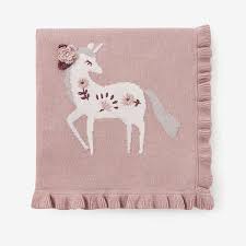 Unicorn Knit Blanket by Elegant Baby