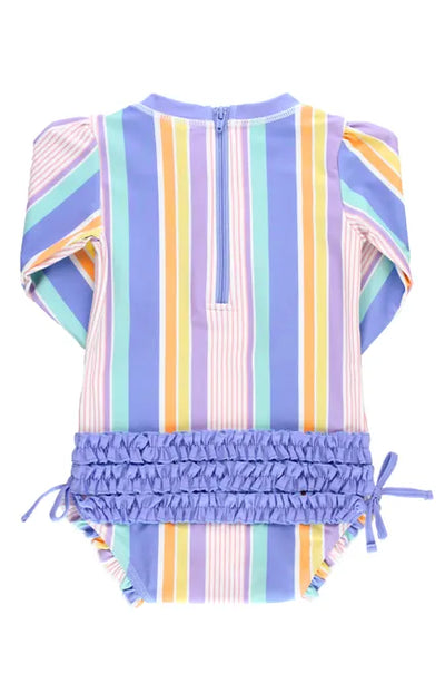Highest Quality, Great New Styles Girls Rash Guard Rainbow Lane Stripe