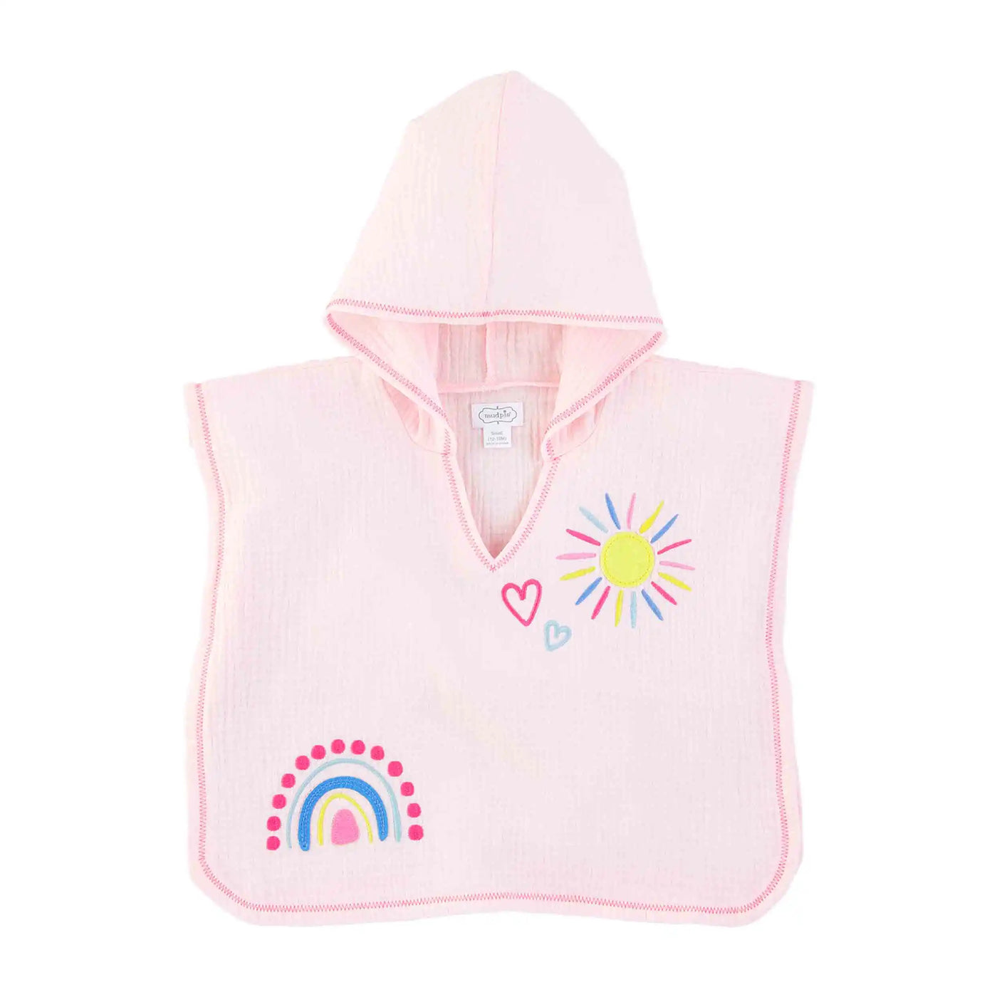 Girls' Rainbow Poncho Cover Up BY MUDPIE