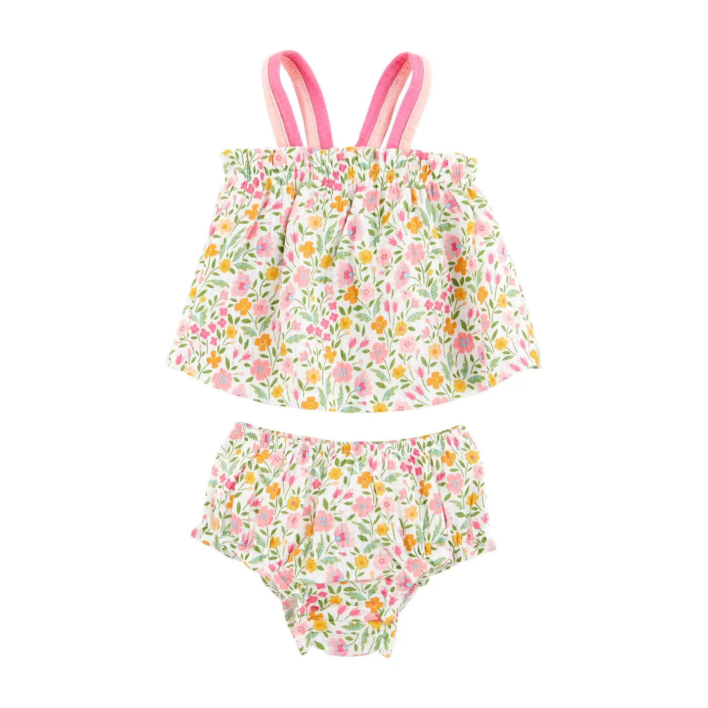 Floral Baby Pinafore Set by Mud Pie