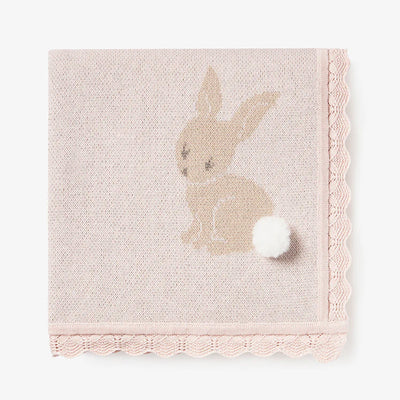 Bunny Cotton Knit Blanket by Elegant Baby