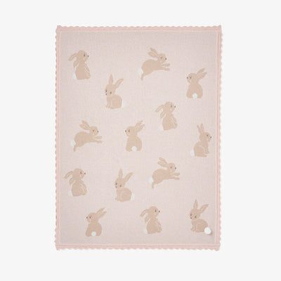 Bunny Cotton Knit Blanket by Elegant Baby