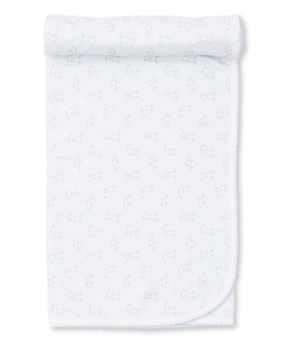 Kisssy Kissy Gingham Bunnies Blanket PRT K480 Light Blue ONE SIZE