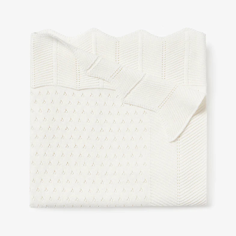 Heirloom Pointelle Knit Baby Blankets by Elegant Baby