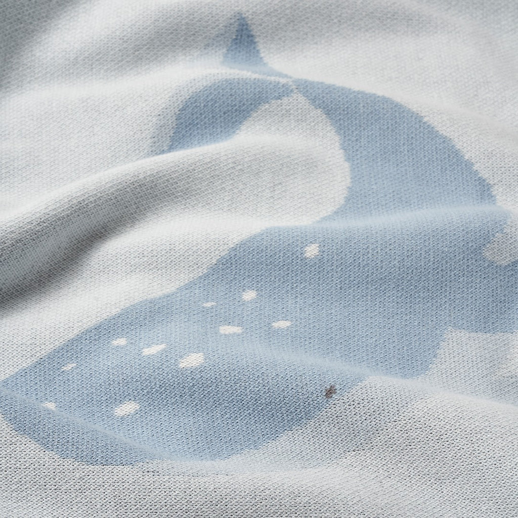 Whale Cotton Knit Blanket by Elegant Baby