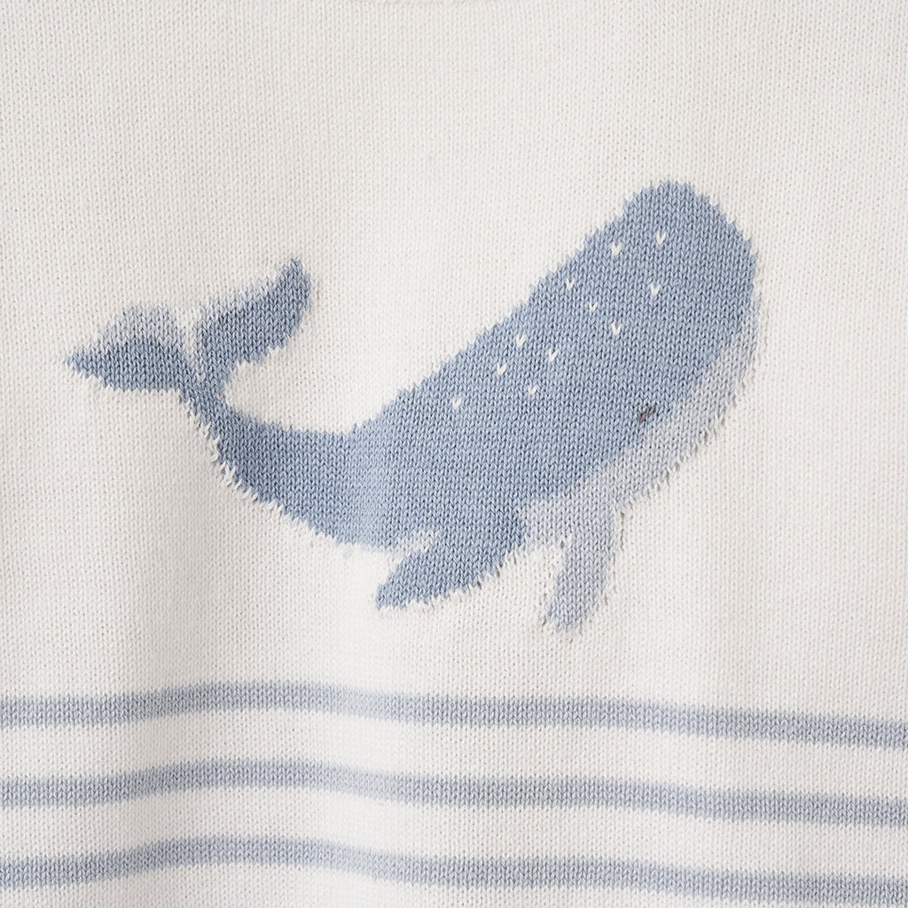 Baby Boy 2-Piece Knit Set Whale Striped Design by Elegant Baby