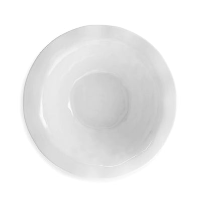 Ruffle White Melamine Round Serving Bowl