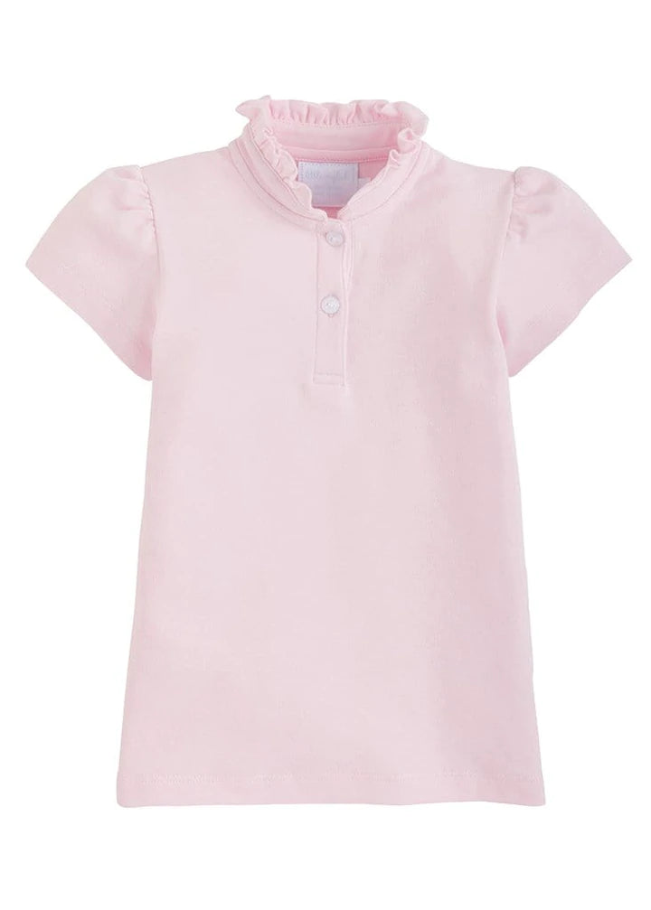 Little English Hastings Polo with Ruffled Neckline