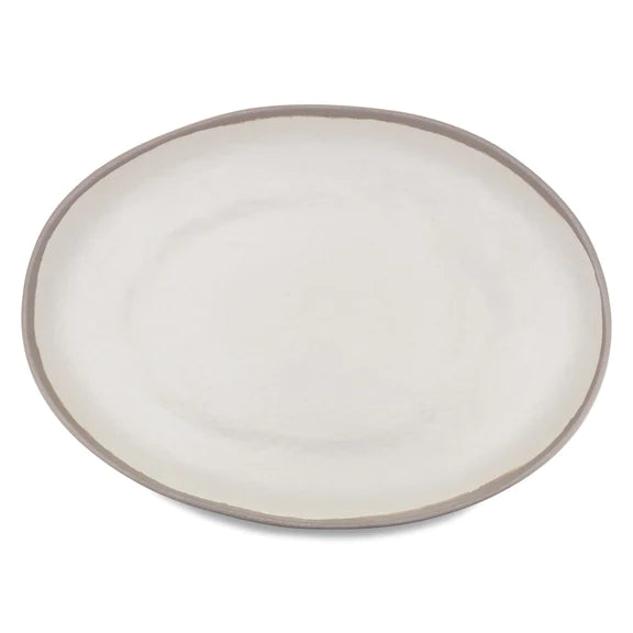 Potter Stone Gray Melaboo Oval Platter by Q Squared