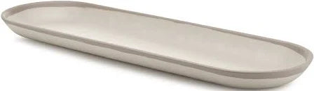 Potter Stone Gray Melaboo Long Oval Platter by Q Squared