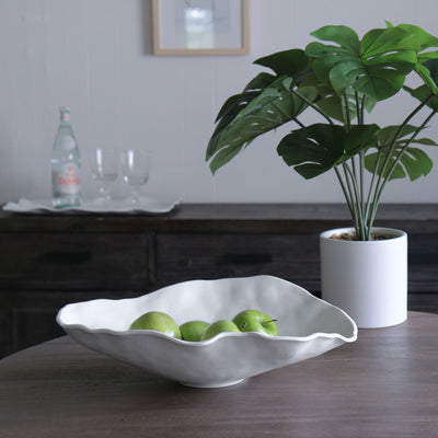 Vida Nube Large Oval Bowl White
