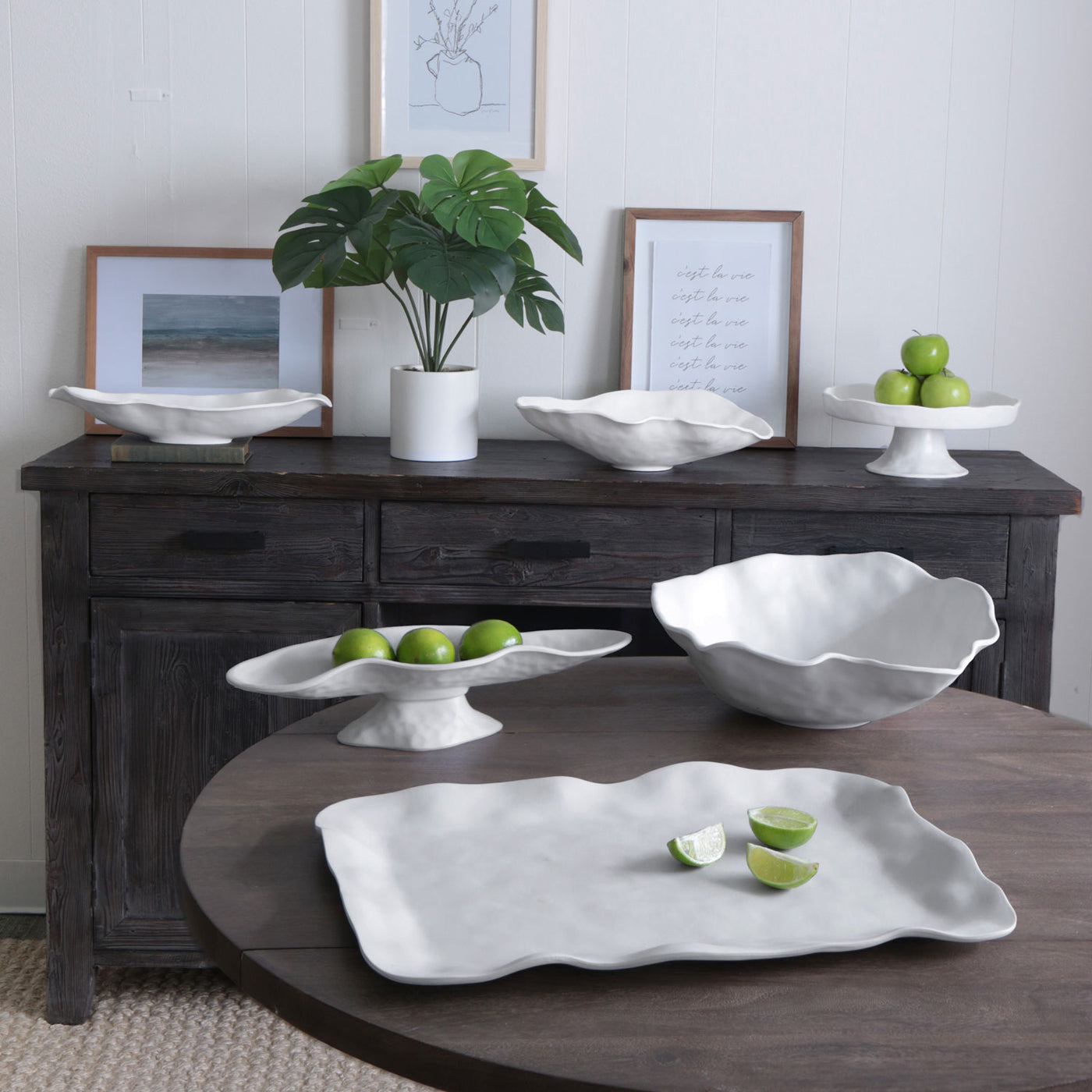 Vida Nube Extra Large Rectangular Tray White