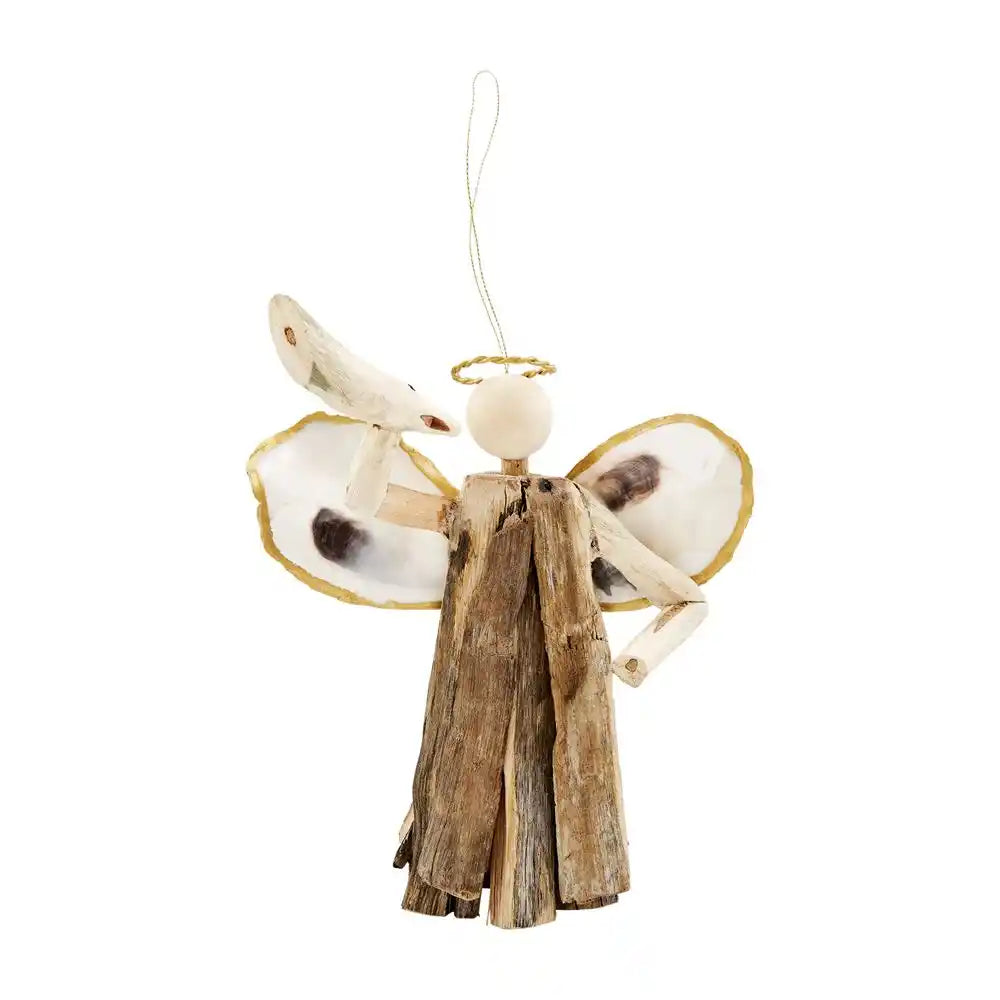 Angel Oyster Horn Ornament