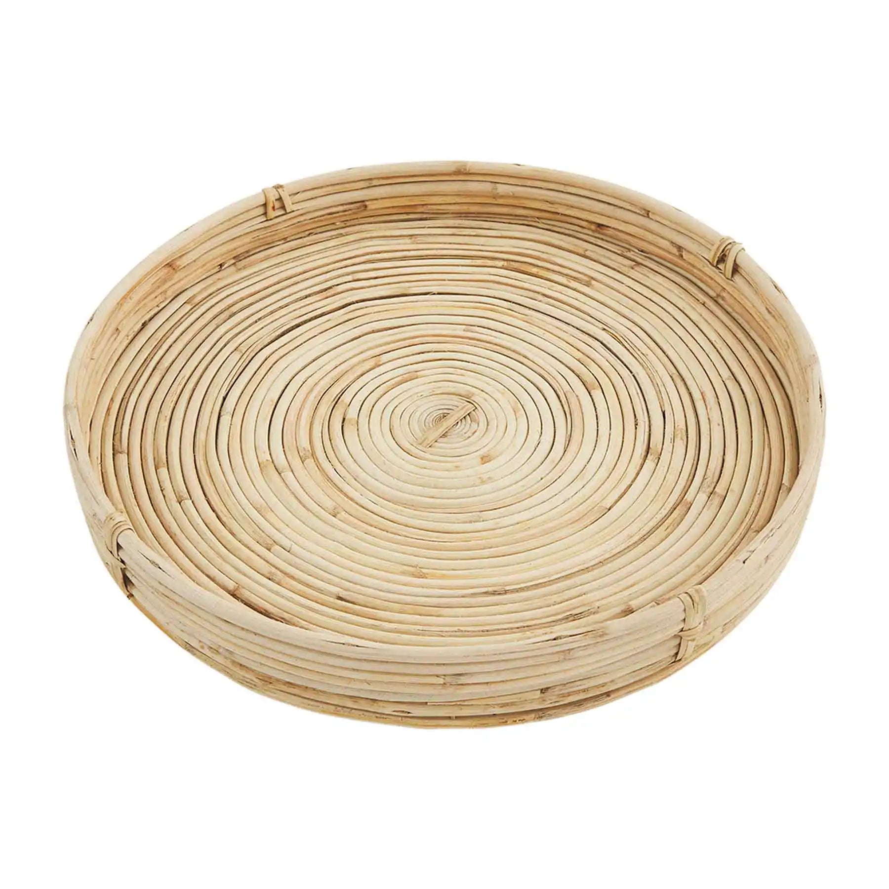 Beautiful Woven Cane Tray Set - Thumbnail 4