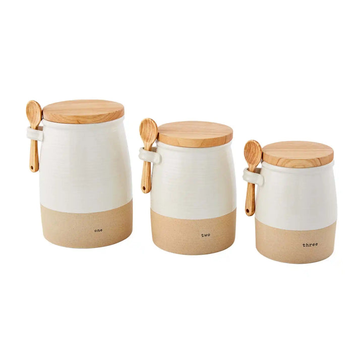 Stoneware Canister 6 Piece Set