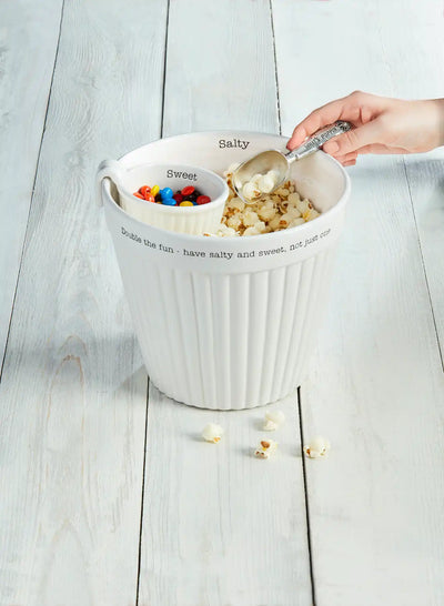 Double the Fun Salty & Sweet Popcorn & Candy Bowl Set