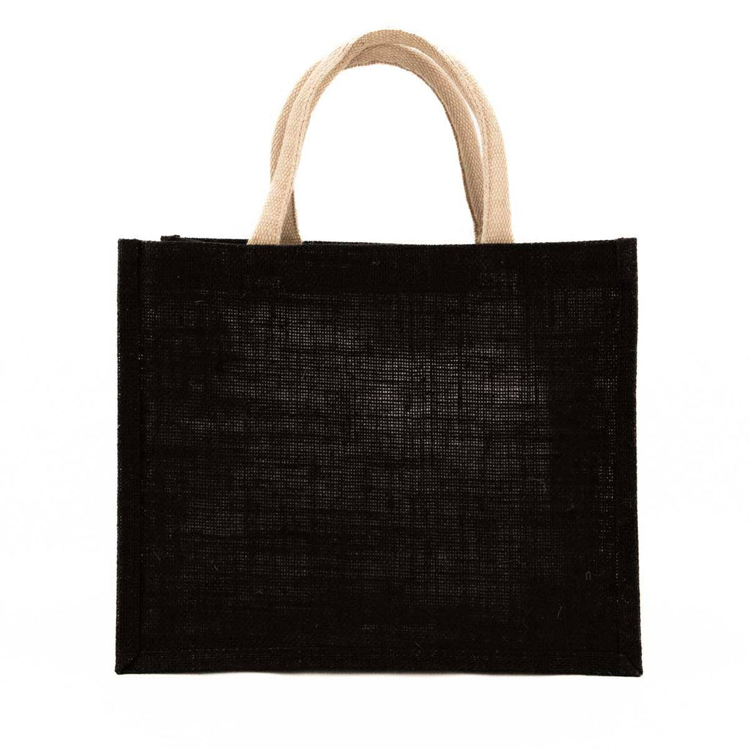 Jute Gift Tote, Medium, Black by The Royal Standard