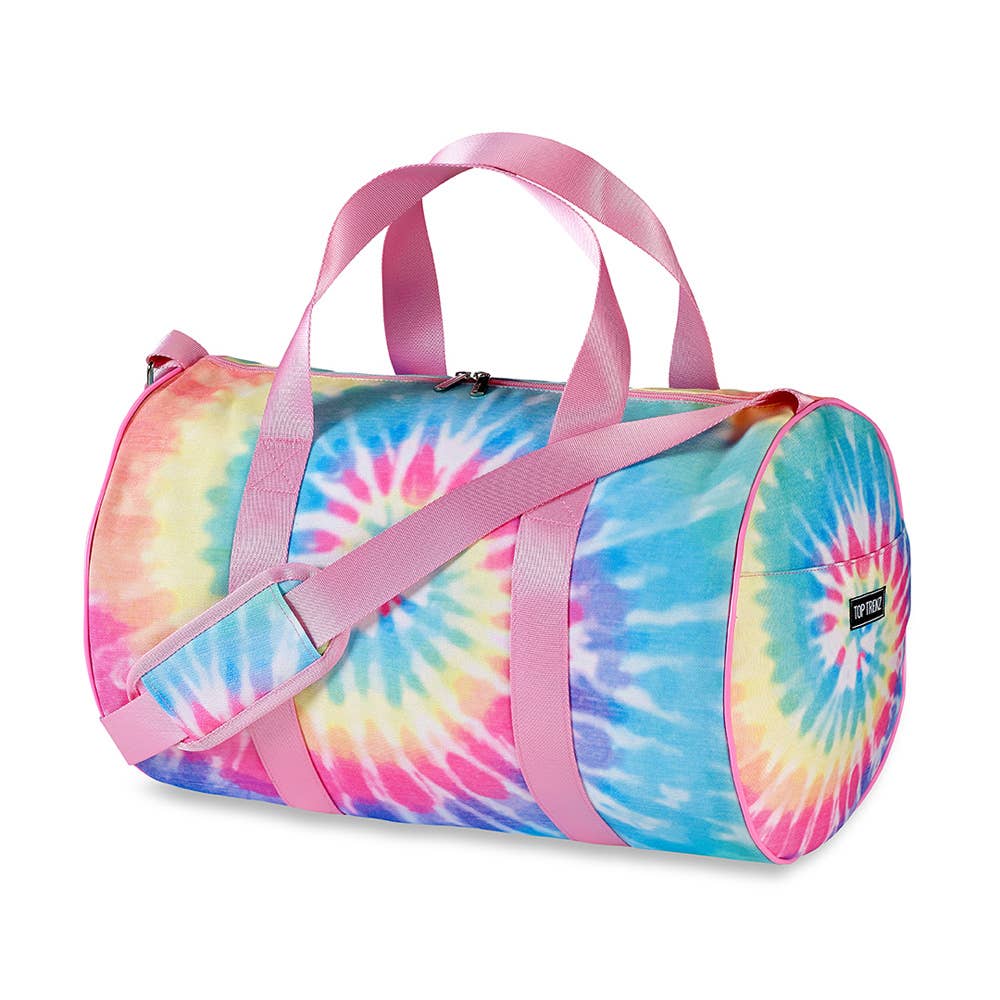 Pastel Delight Tie-Dye Canvas Duffel Bag