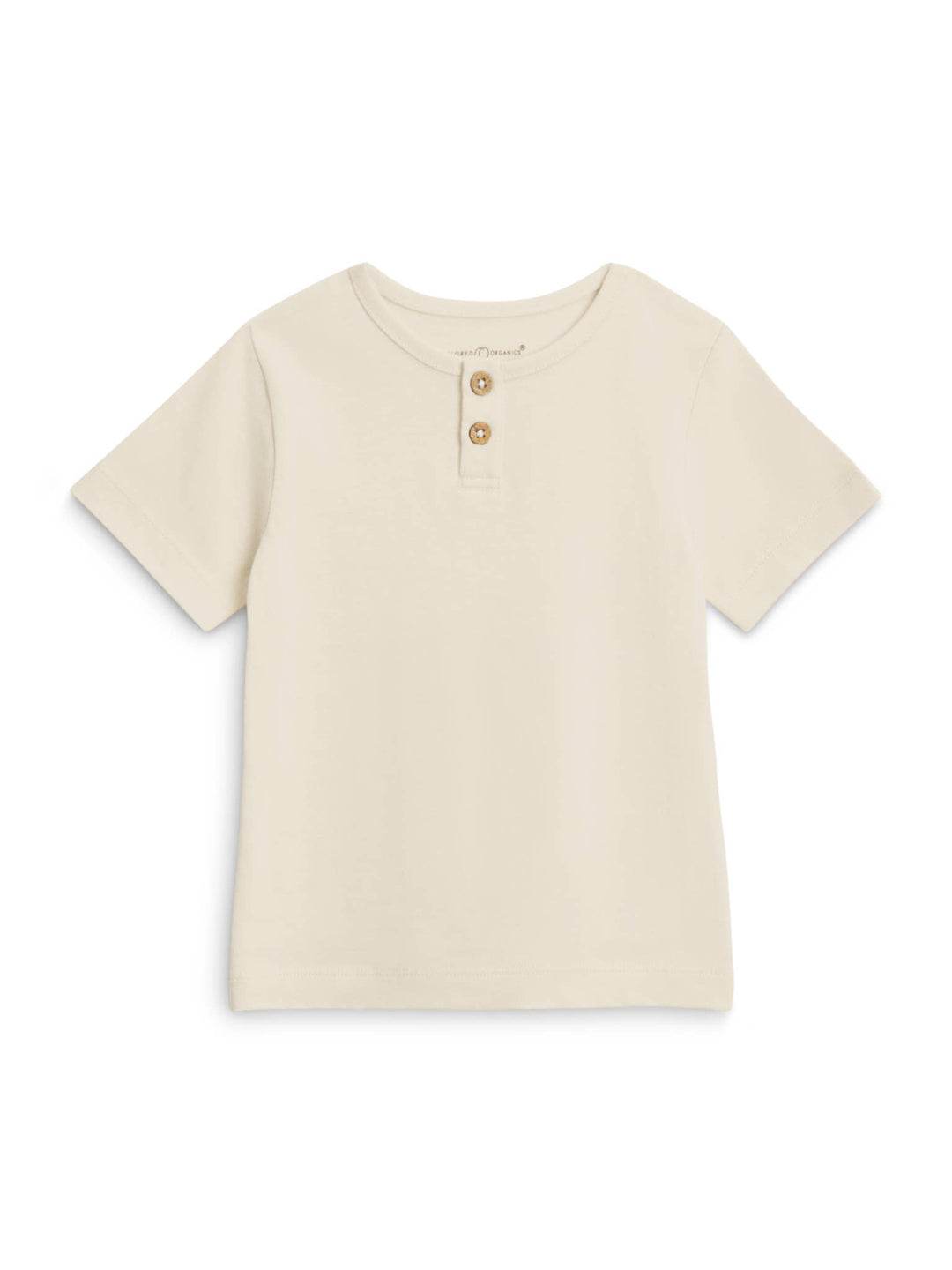 Organic Cotton Reef Henley Crew Neck Tee in Natural, Clay or Harbor Colors