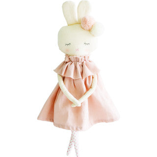 Alimrose, Isabelle Bunny 40cm Pink Linen