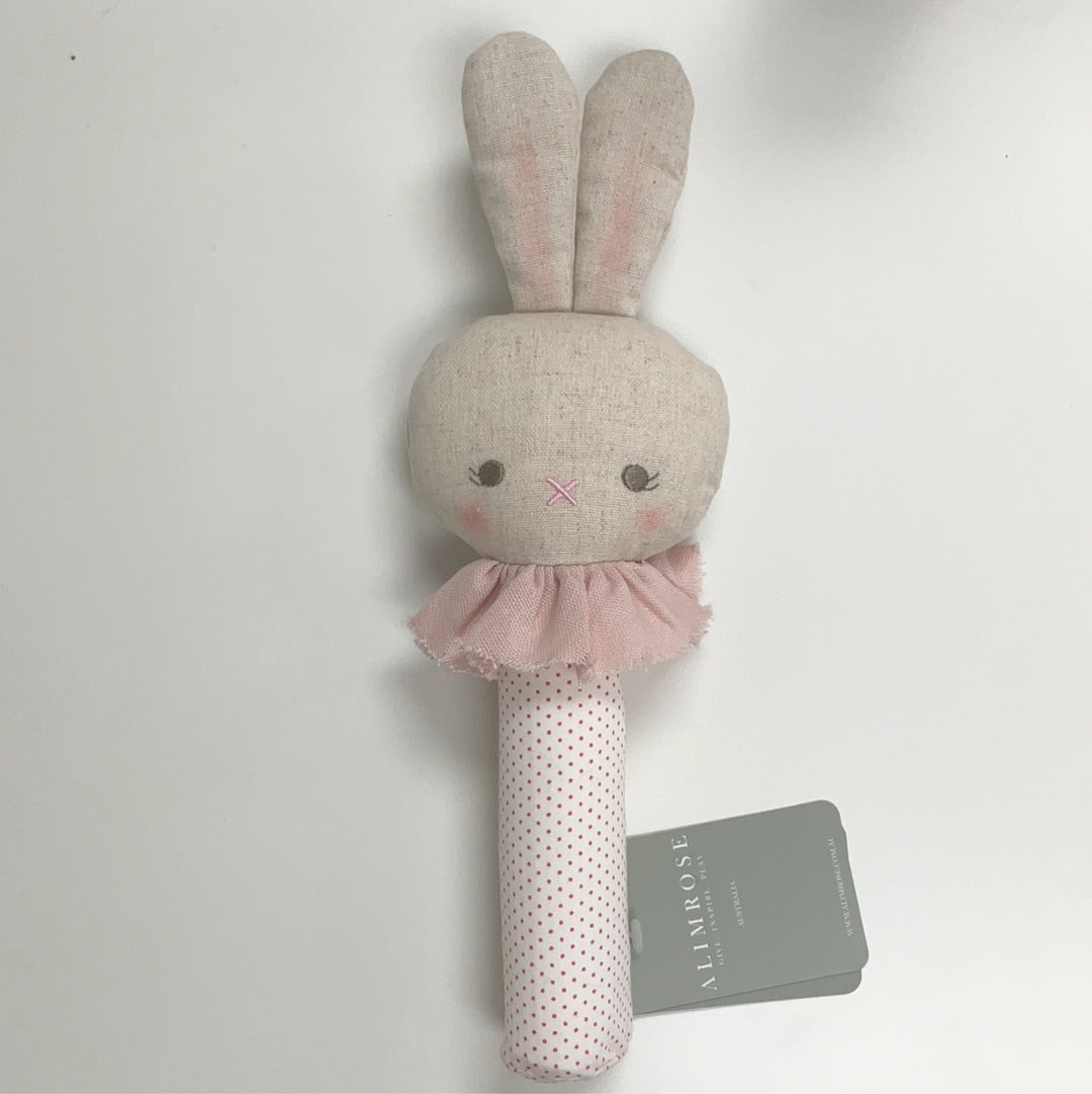 Alimrose, Roberta bunny squeaker spot pink – Stitching Around Collections