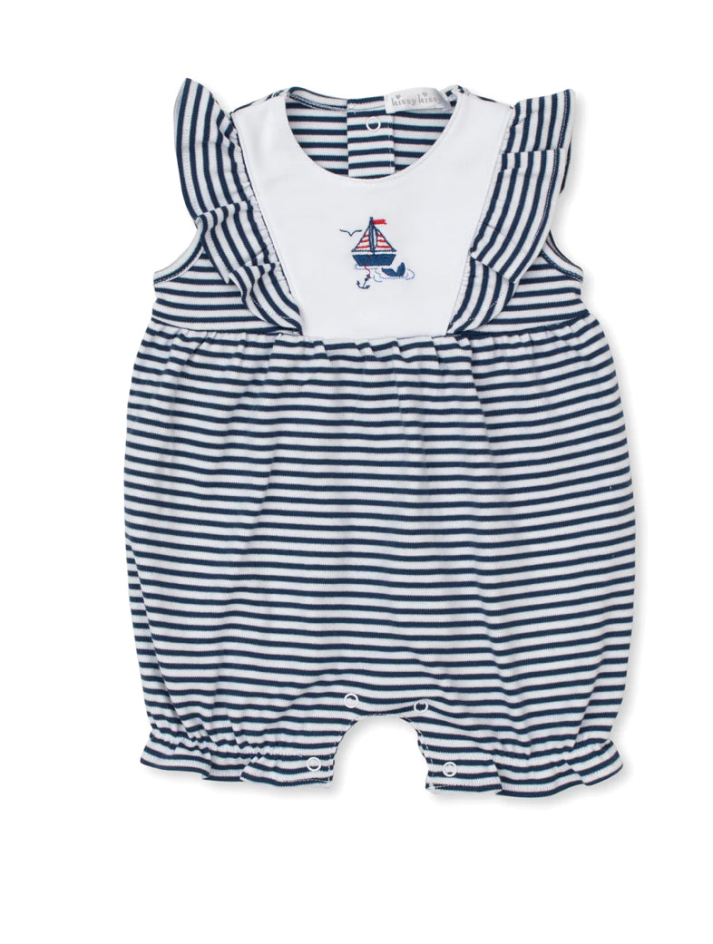 Kissy Kissy Sail and Whale Short Playsuit Girl